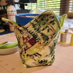 Handmade Ice Cream Cozy In Camper Fabric